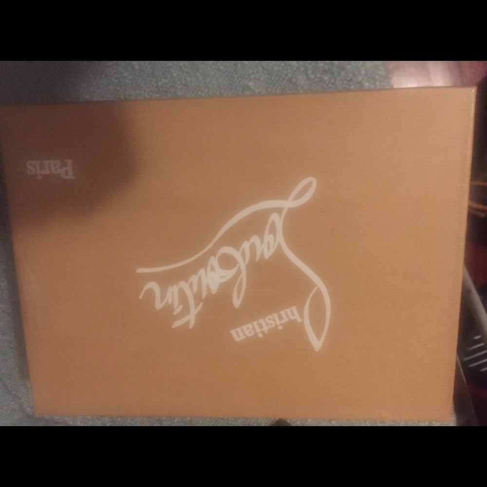 Gently used Beige Louboutin sling back shoes